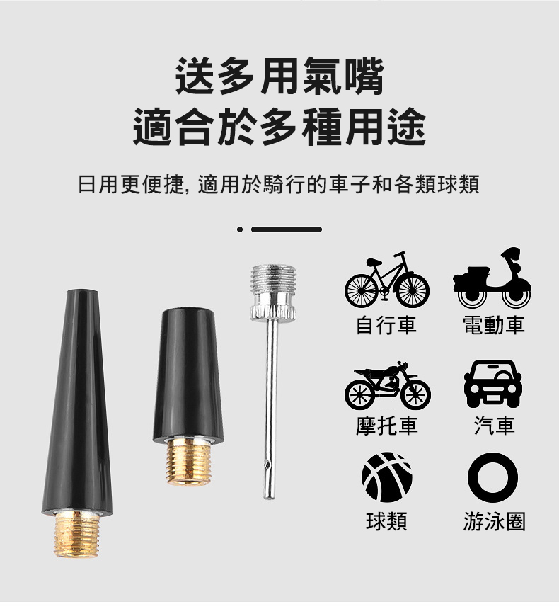 【CS22】摩托車自行車迷你便攜高壓打氣筒