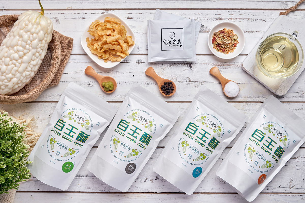 【宏展農場】白玉苦瓜酥(鹽味／胡椒／芥末)80g 苦瓜脆片 苦瓜餅乾 蔬菜餅乾