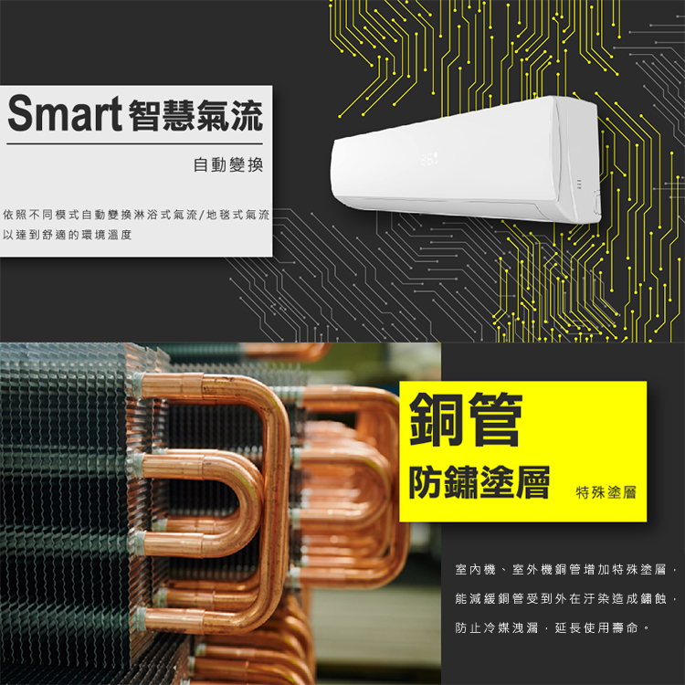 【日光】4-5坪一級變頻冷暖分離式冷氣 NIS/C-28A 含基本安裝+舊機回收