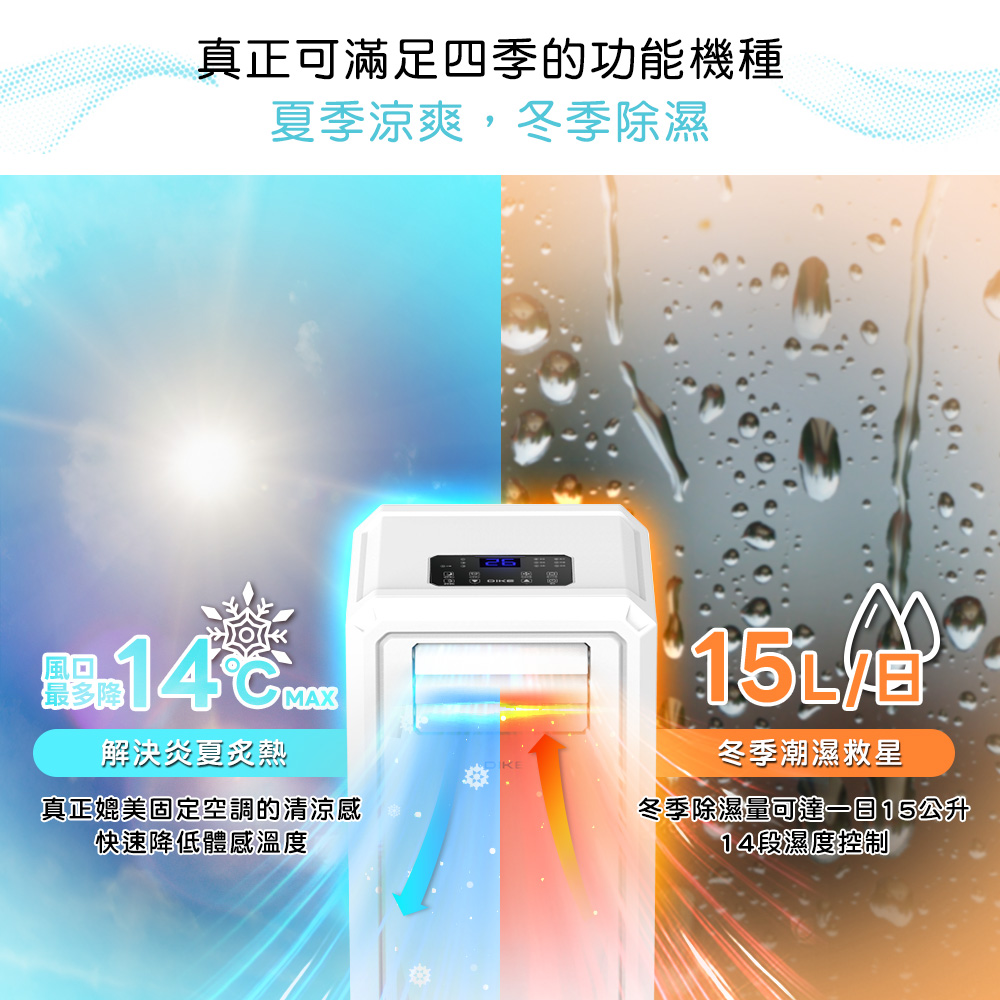 (冷暖超值組)【DIKE】移動式水冷氣+【PHILIPS飛利浦】迷你暖手寶電暖器