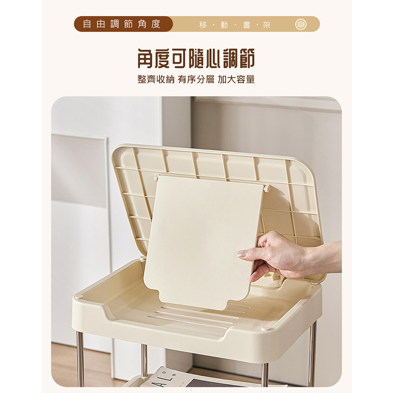 多功能三層附輪推車收納置物架(收納架 置物架 層架 推車) 