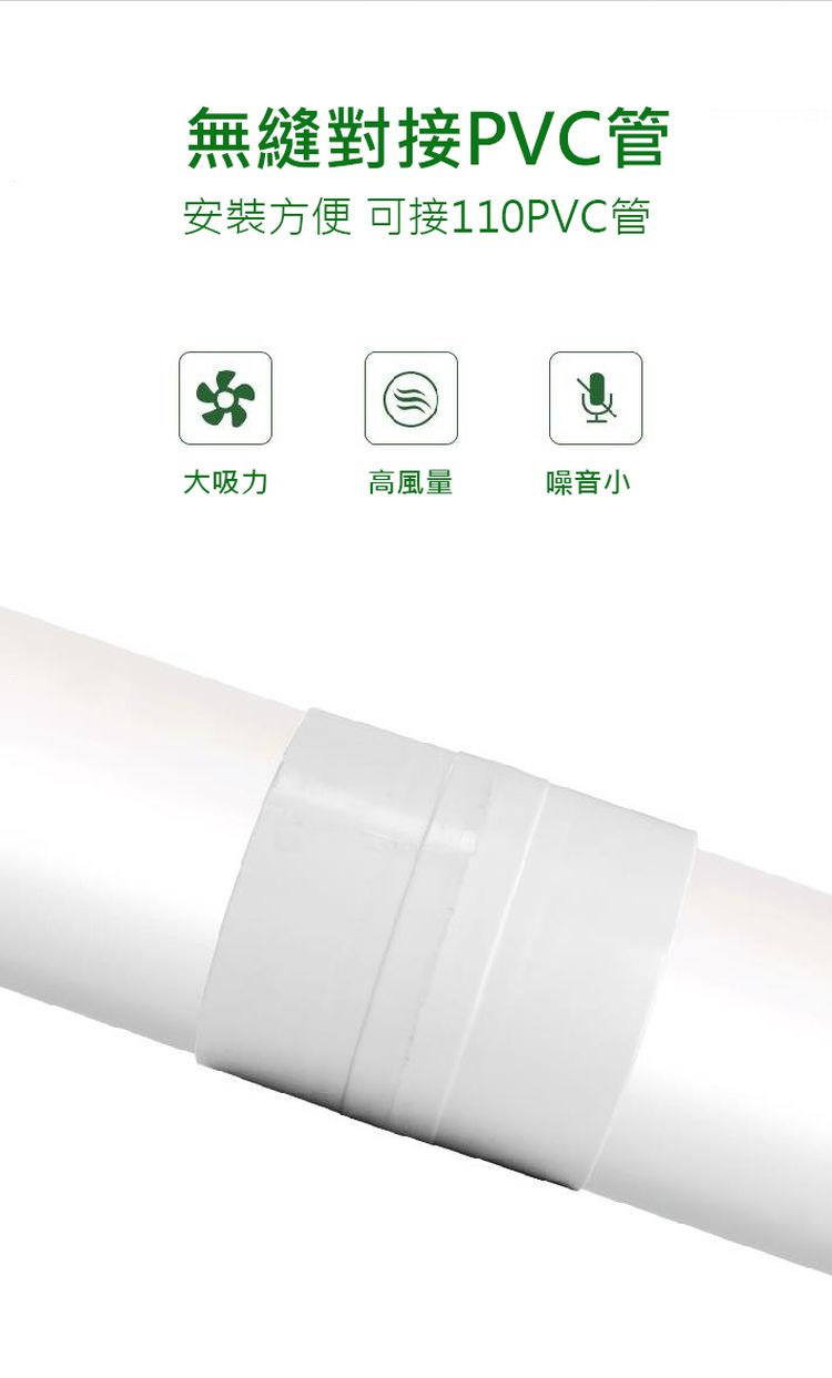       110管道排氣扇抽風機墻洞圓形衛生間4寸換氣扇小型家用廁所排風扇(