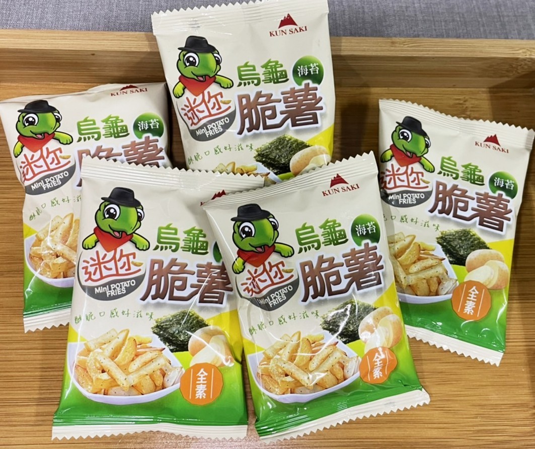 【崑崎】烏龜迷你脆薯72g 獨立包裝隨手包 鹽味/海苔