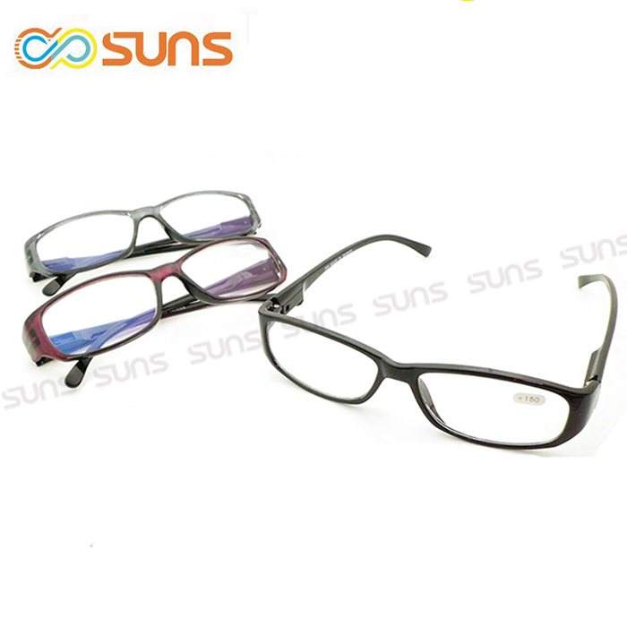 【南紡購物中心】 【SUNS】MIT 抗紫外線濾藍光老花眼鏡 簡約時尚紫 高硬度