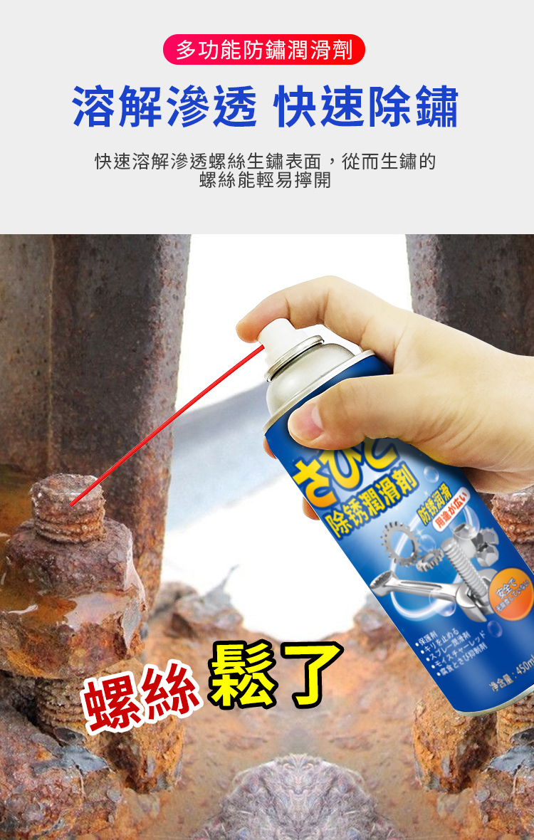           【KCS 嚴選】多功能金屬防銹潤滑劑-3入(門鎖自行車鏈條