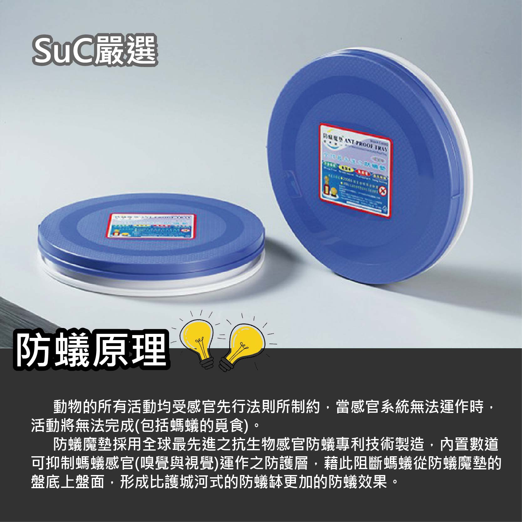 雙金牌認證 專利防蟻魔墊 (驅蟻/飼料防蟻/零食防蟻/不含藥劑) 台灣專利製造