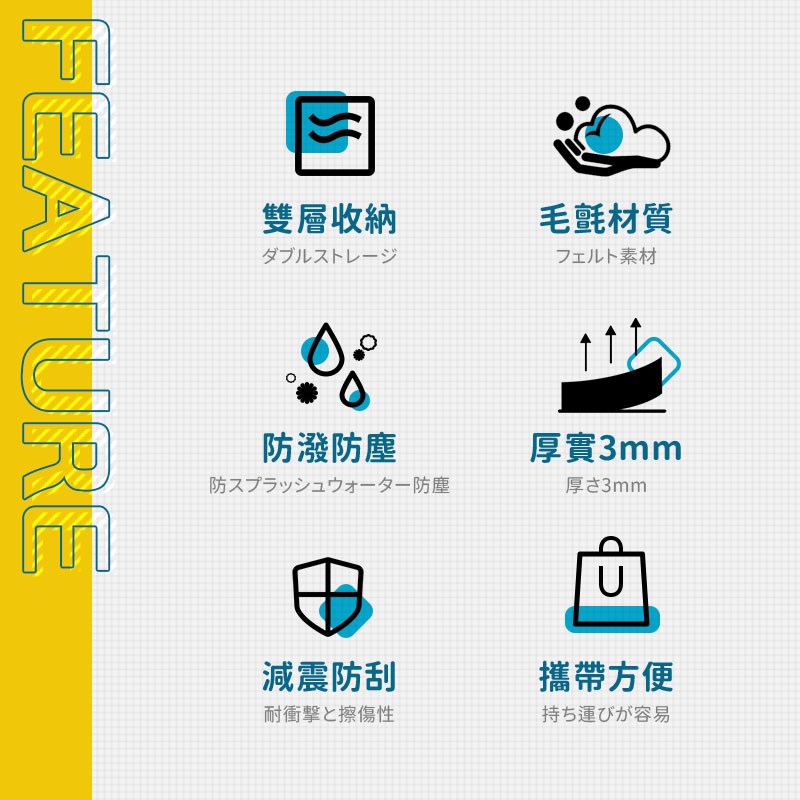 【長江】SWITCH質感毛氈收納包 電玩遊戲機 外出攜帶 淺灰/深灰 (NS1)