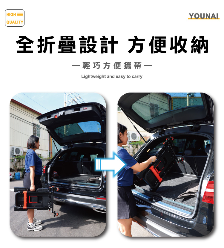 【ONE HOUSE】優奈變形二合一折疊平板手推車-煞車款 OH-L302