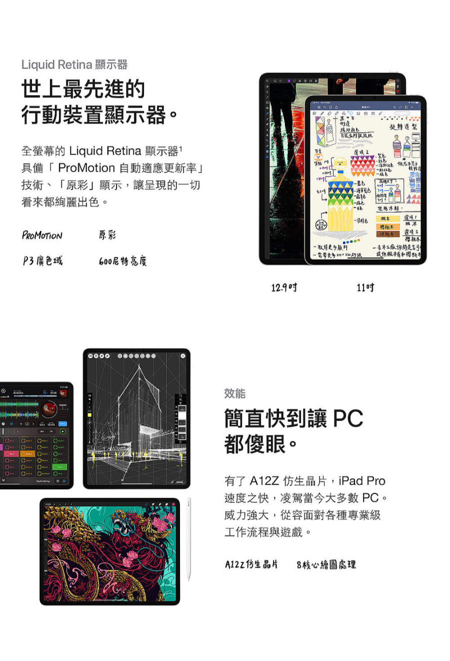 (福利品)IPAD PRO 12.9 2020版 第四代1TB wifi+4G