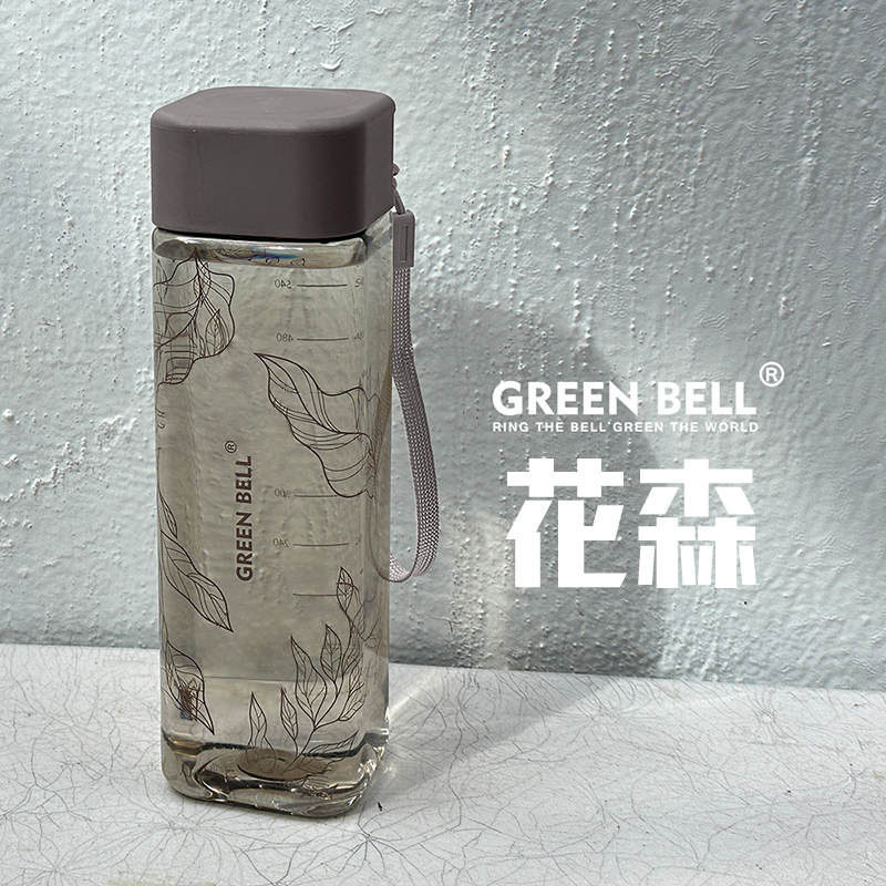 【GREEN BELL綠貝】Triran童趣／花森四方形水壺600ml