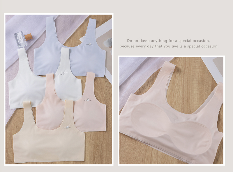 【Pet cat】無痕舒適貼身少女內衣 4色 