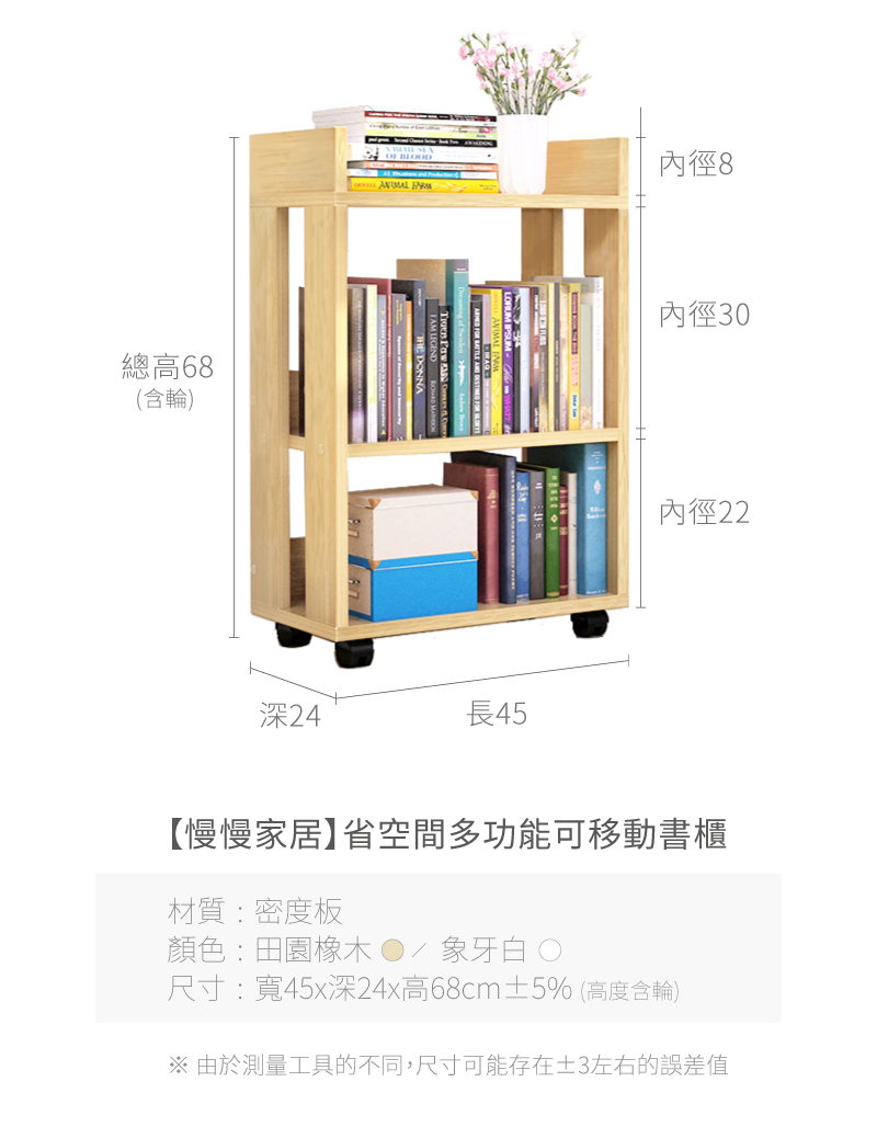 省空間多功能可移動書櫃 收納書櫃