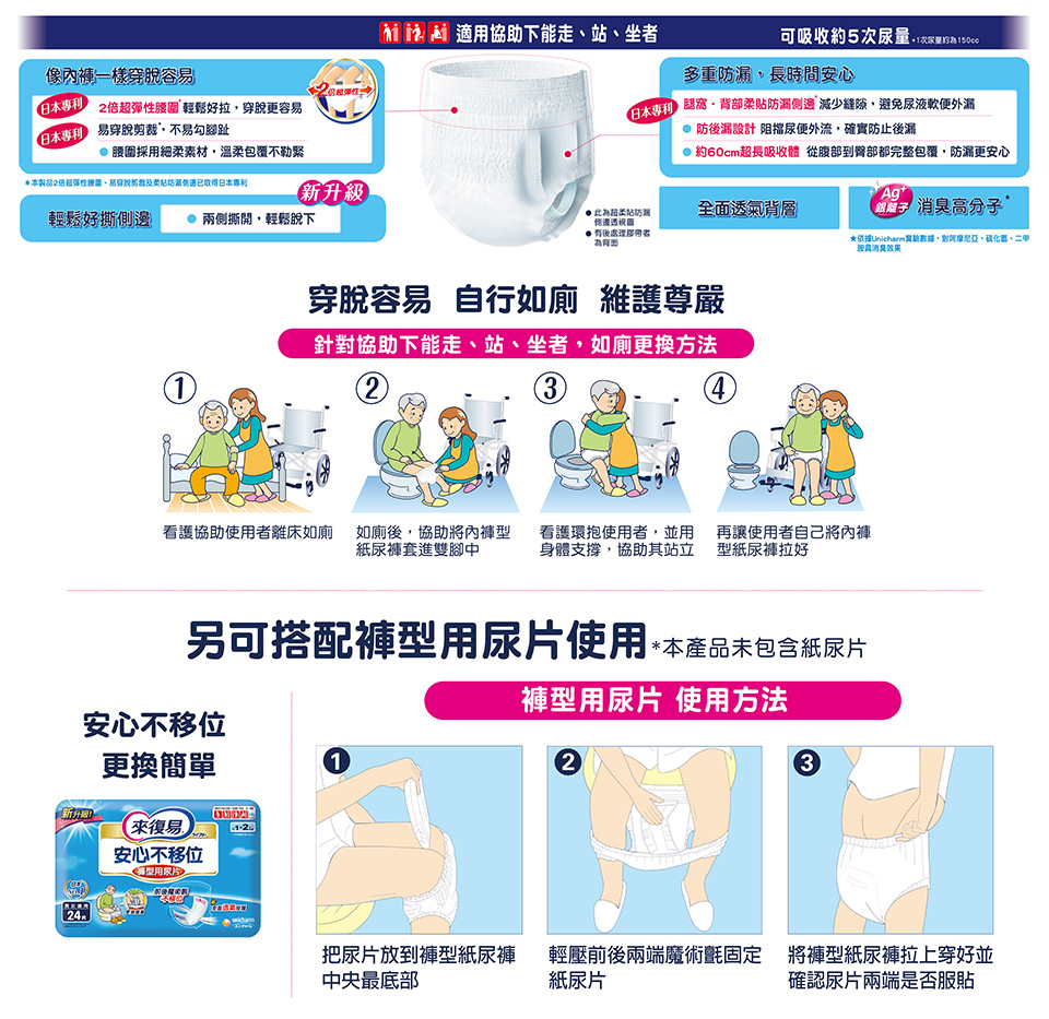 【來復易】長時間安心復健褲 成人紙尿褲/褲型(M/L/XL)