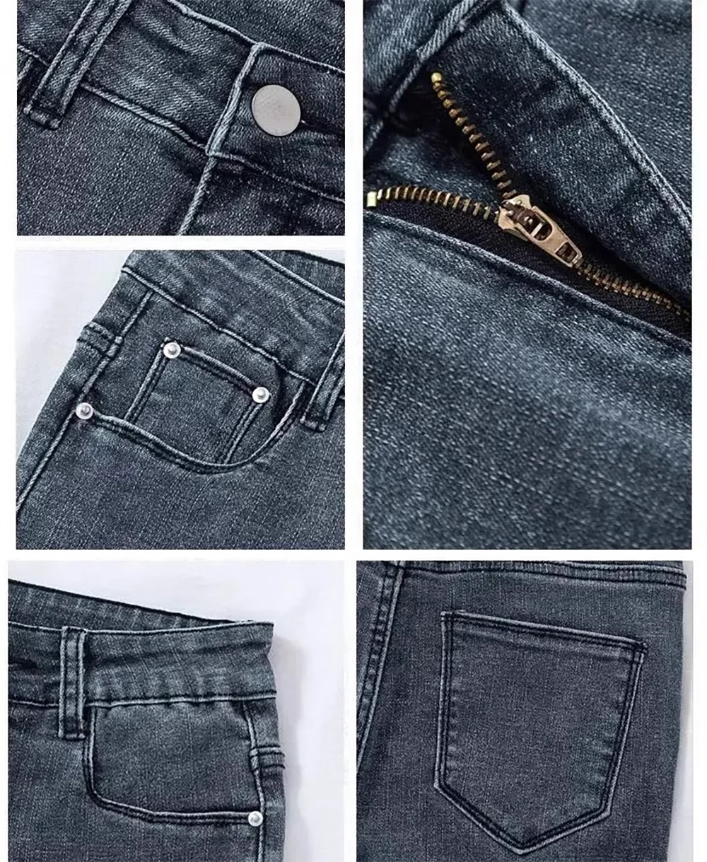激瘦修身彈力緊身牛仔褲 4色黑/淺藍/藍黑/鐵灰 M-XXL