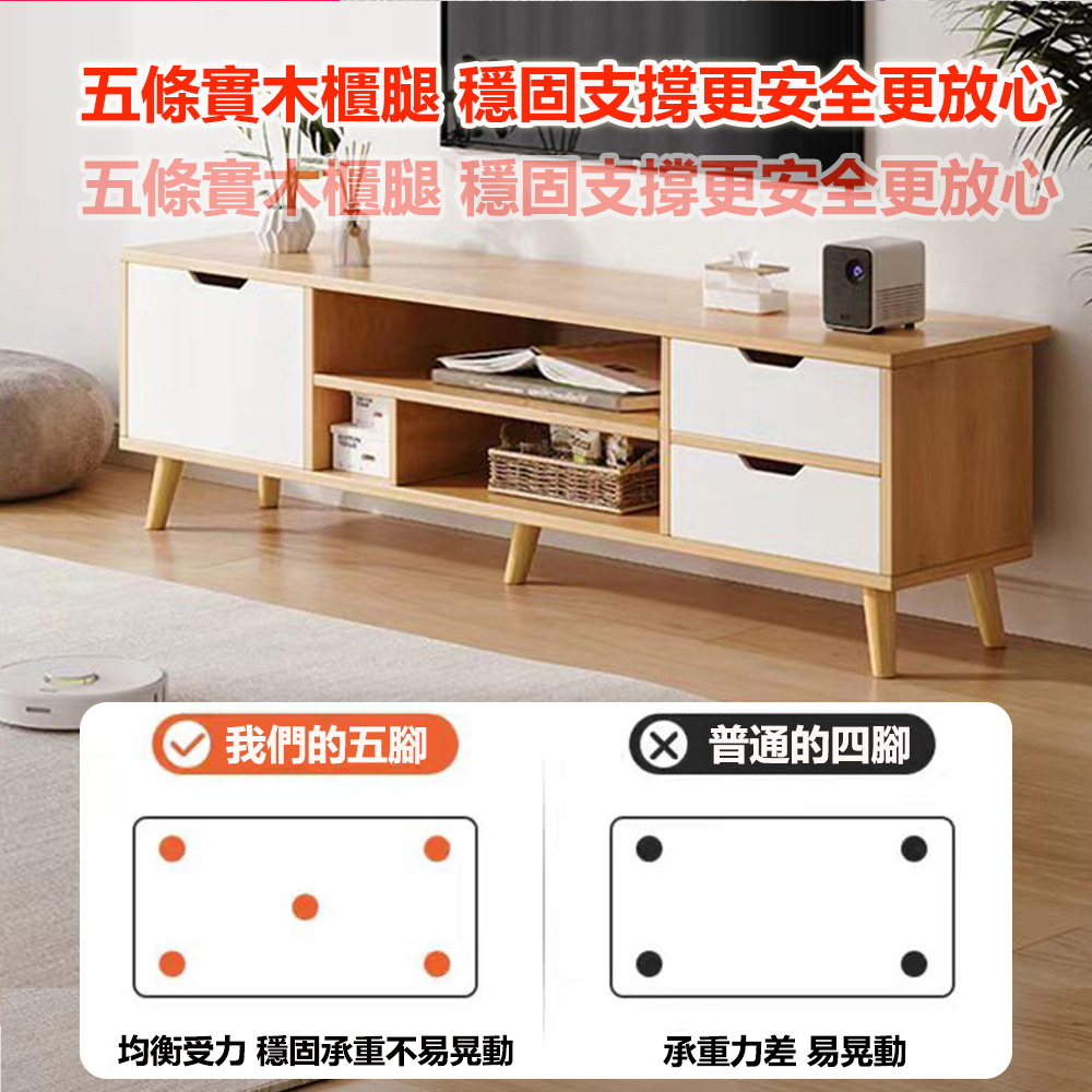 【E家工廠】120公分一門兩抽收納電視櫃 TV櫃 客廳櫃 332