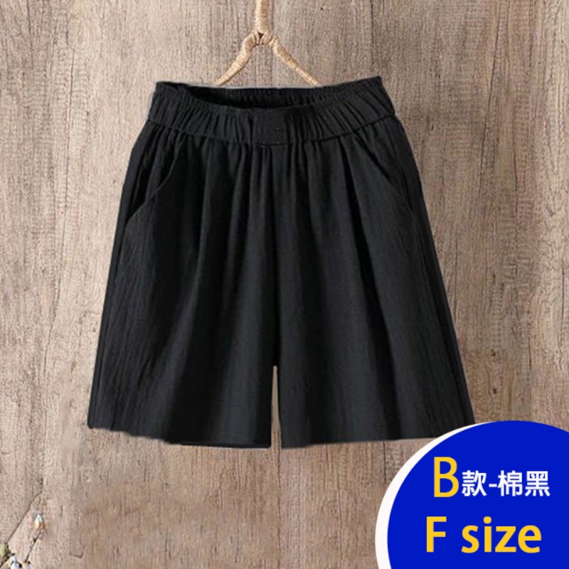 韓國製造型百搭寬鬆透氣亞麻褲 棉麻褲 多款任選 鬆緊腰設計 休閒褲 短褲