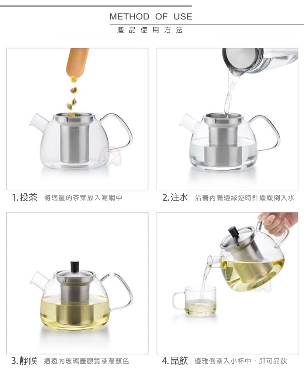 【Linox】Modern花茶壺900ml 茶杯 茶壺 玻璃茶壺 咖啡壺 水壺