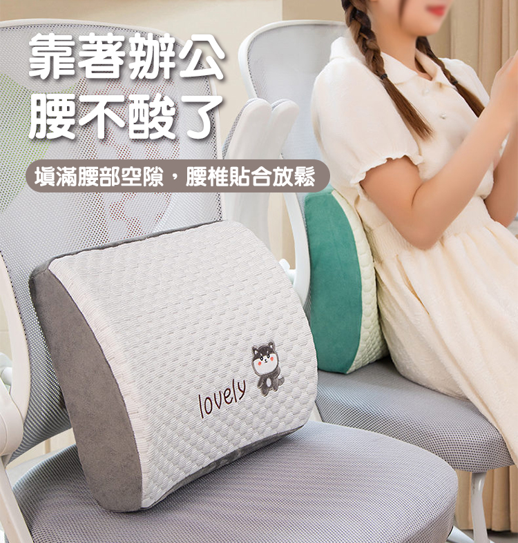 3D立體涼感顆粒腰靠枕