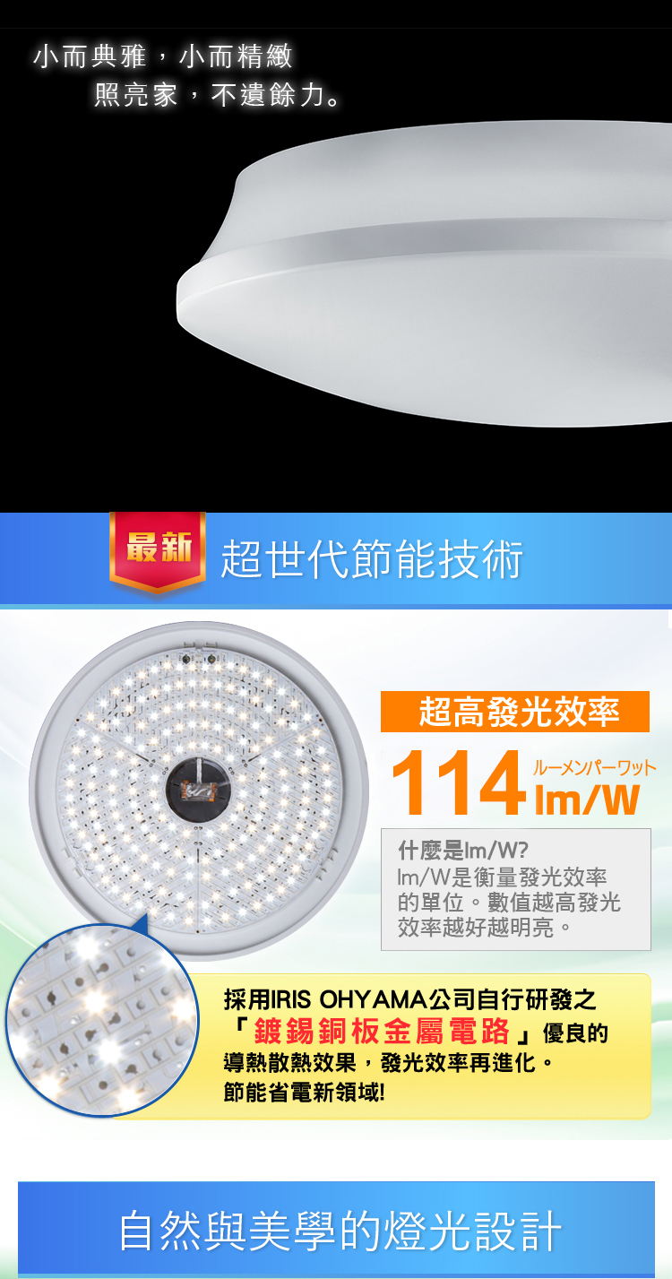 【IRIS】遙控吸頂燈35W(3-6坪) 天花板燈/11段溫控/LED燈