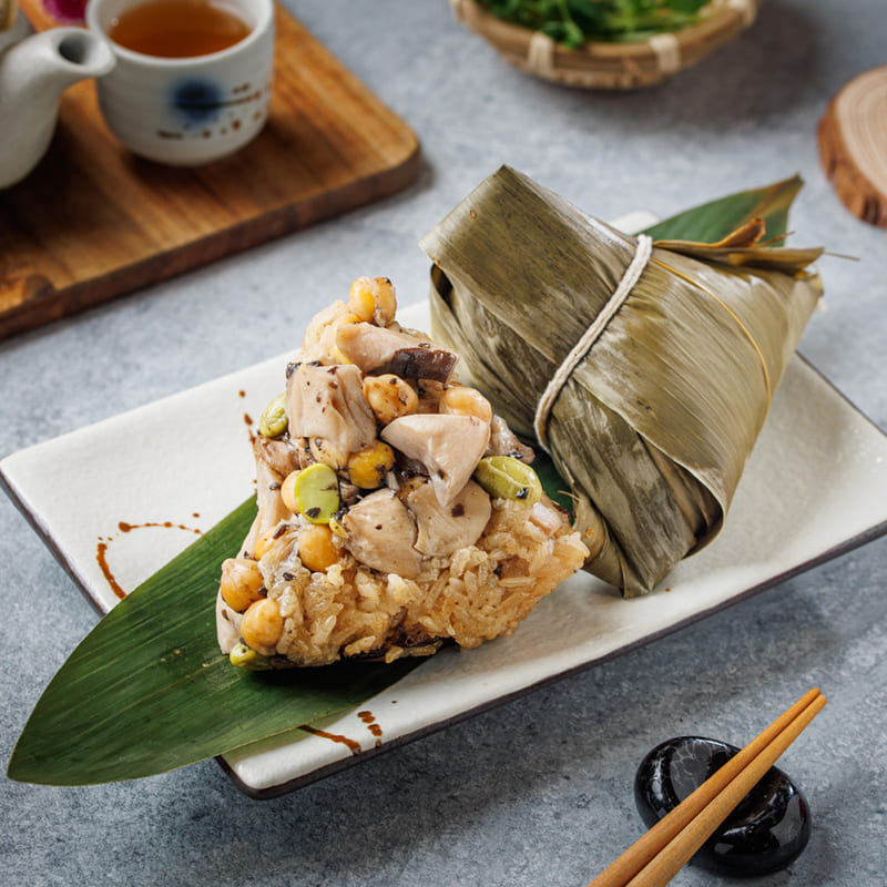 【彭園】黑松露蔬食粽禮盒(譚府黑松露粽4粒) 640g/4粒/盒