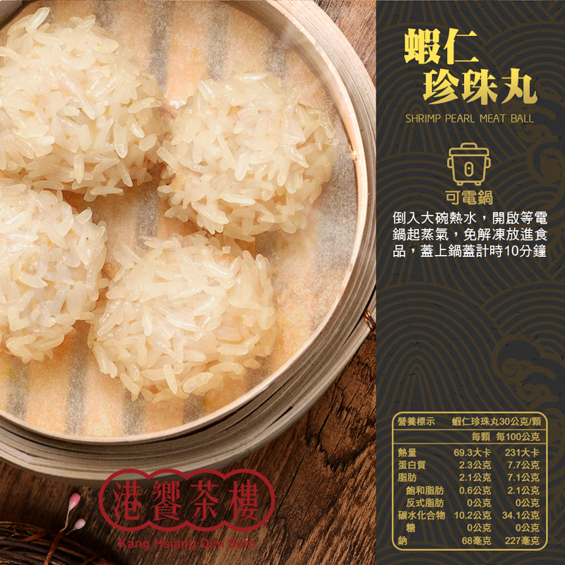 【港饗茶樓】五星港式點心任選(鮮蝦燒賣／珍珠丸／翡翠餃／雲吞／魚翅餃) 飲茶