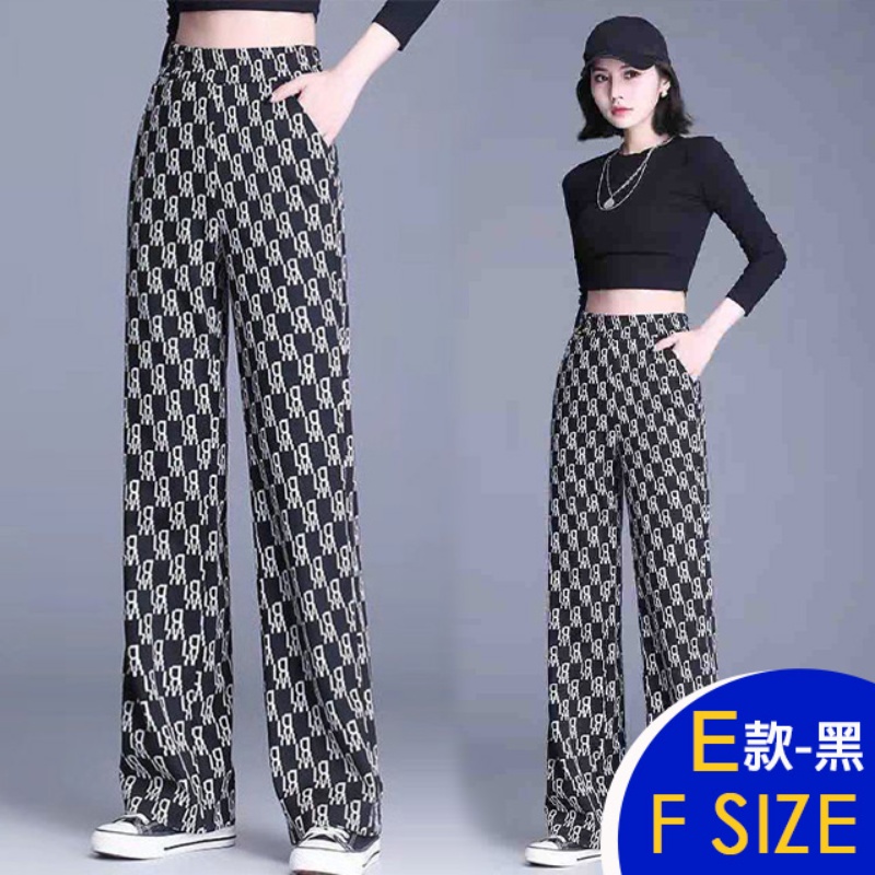 韓國製輕薄寬鬆超親膚涼感冰絲褲 涼感 寬褲 休閒褲 涼感褲 多款可選 