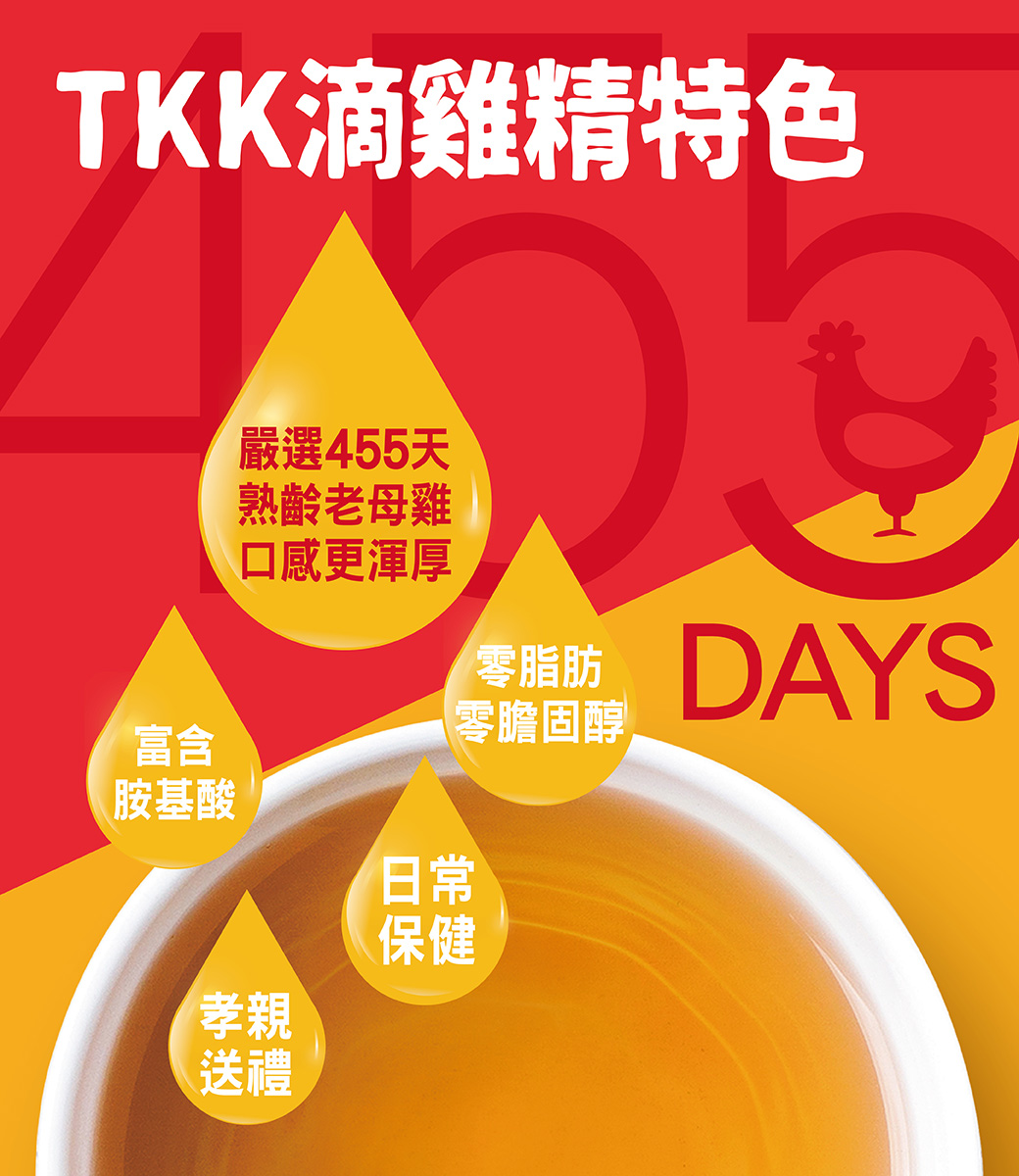【頂呱呱】TKK老母雞滴雞精(60mlx10包) 嚴選455天完熟老母雞