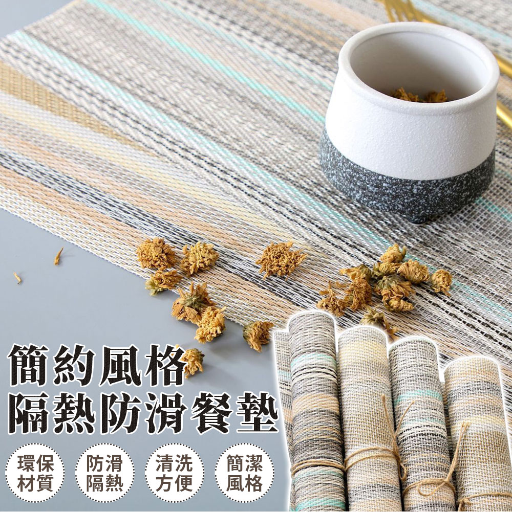 雙層雙面隔熱餐墊 簡約歐式可剪裁隔熱餐墊 PVC西餐墊 防燙碗墊 餐桌墊