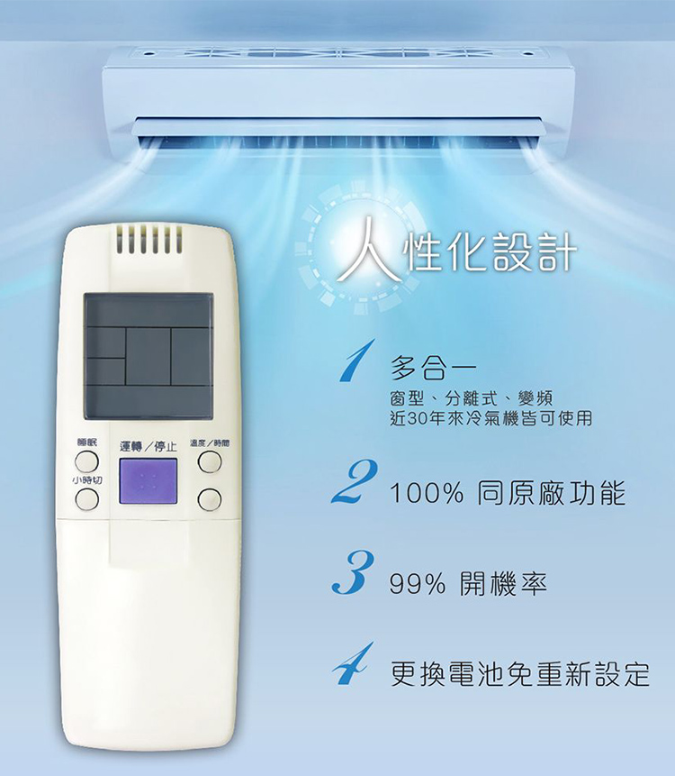 【Dr.AV】冷氣遙控器 AR-MF1 適用冰點/萬士益變頻系列