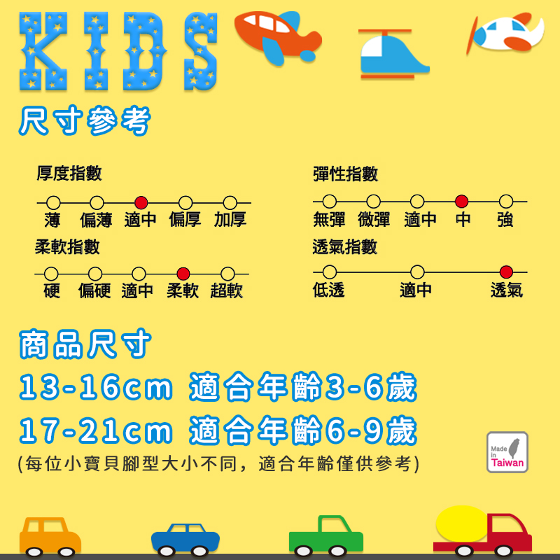 兒童透氣排汗精梳棉襪(止滑款/無止滑)多款任選