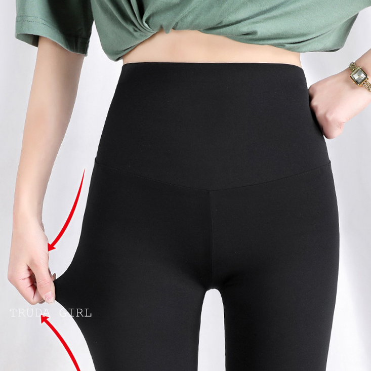 韓系高腰收腹顯瘦修身高彈性休閒五分內搭褲 瑜珈褲 