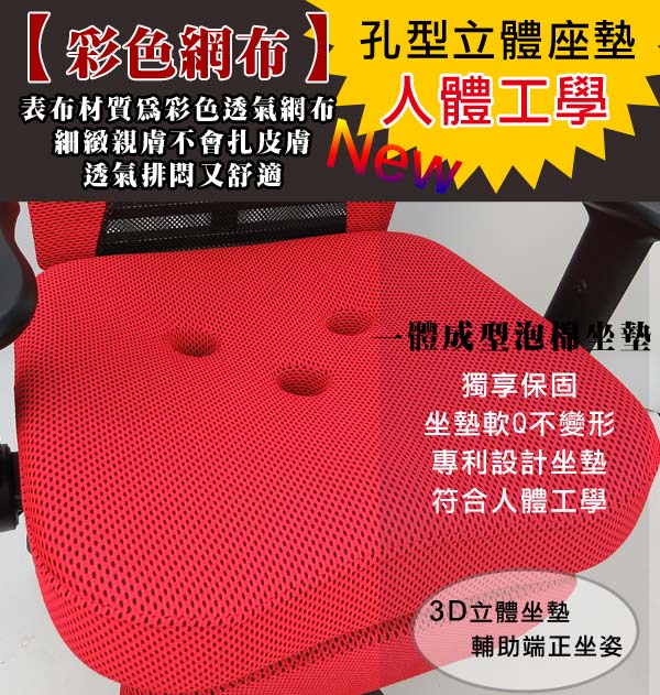 置腳台3孔座墊 辦公椅/電腦椅