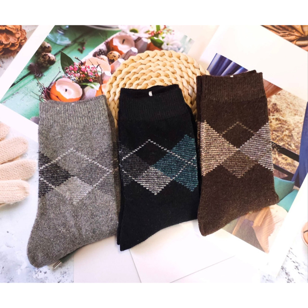 【凱美棉業】冬季限定 台灣製精緻保暖男款毛襪 多色