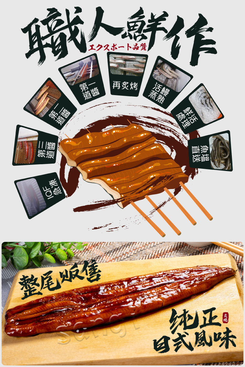【老爸ㄟ廚房】外銷日本優質蒲燒鰻魚200g