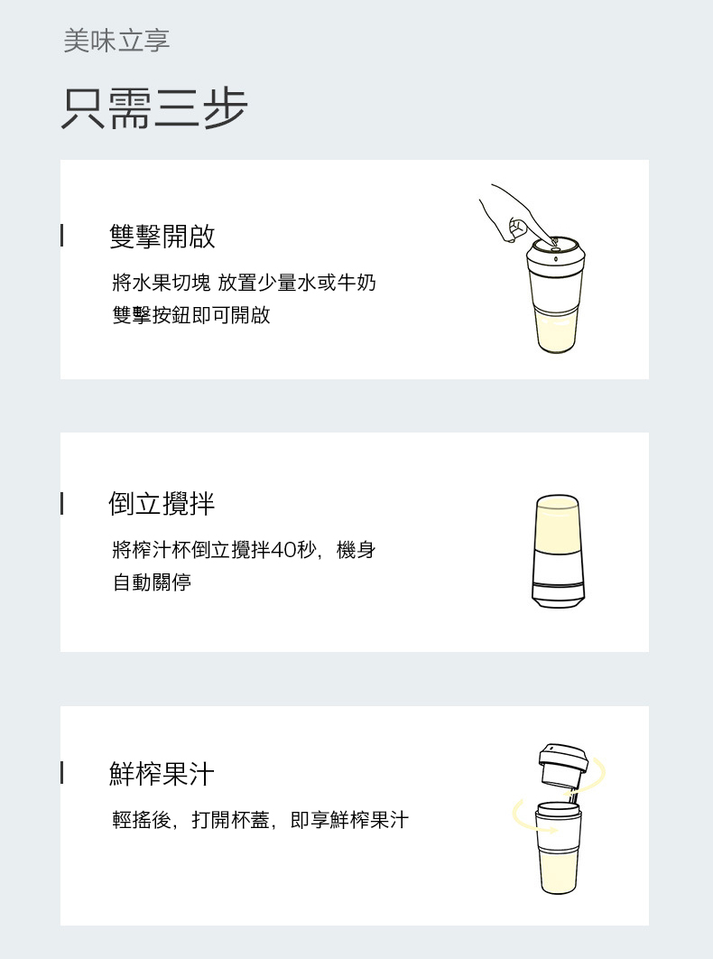 USB便攜式雙刀頭榨汁隨行杯 隨行杯果汁機