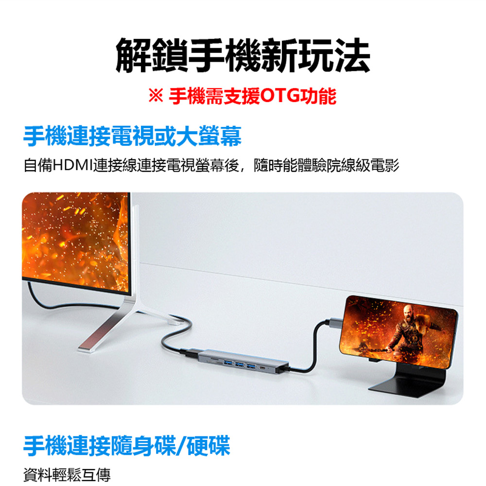 HUB-09 Type-C接頭七孔集線器