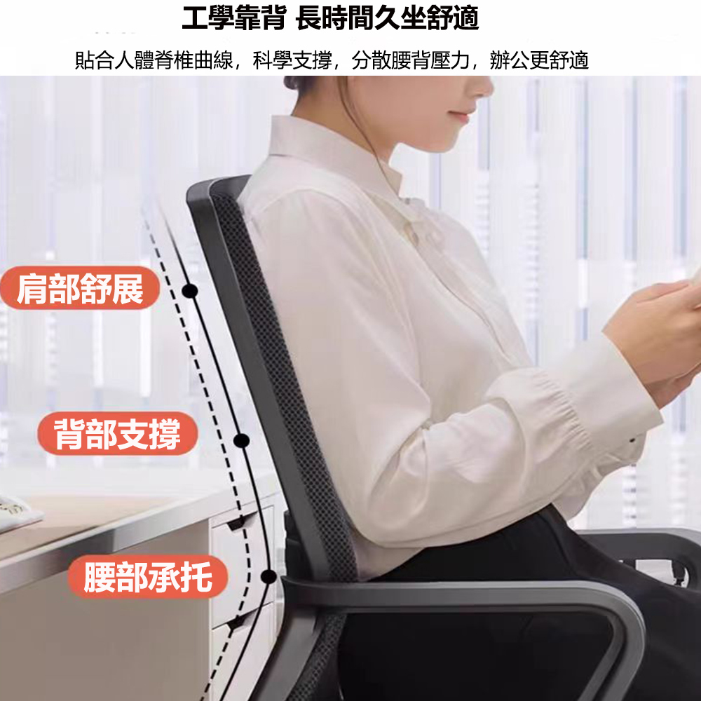 【E家工廠】人體工學椅 辦公椅 電腦椅  靠背椅 會議椅 書桌椅 454-HB