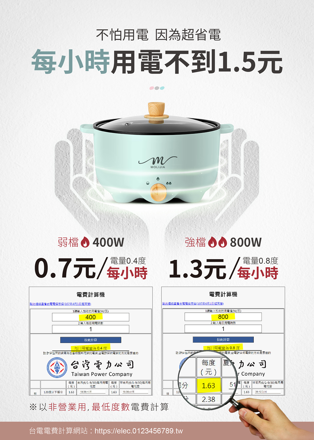 【MOLIJIA 魔力家】M22多功能不沾電火鍋3L(電湯鍋/料理鍋/快煮鍋)
