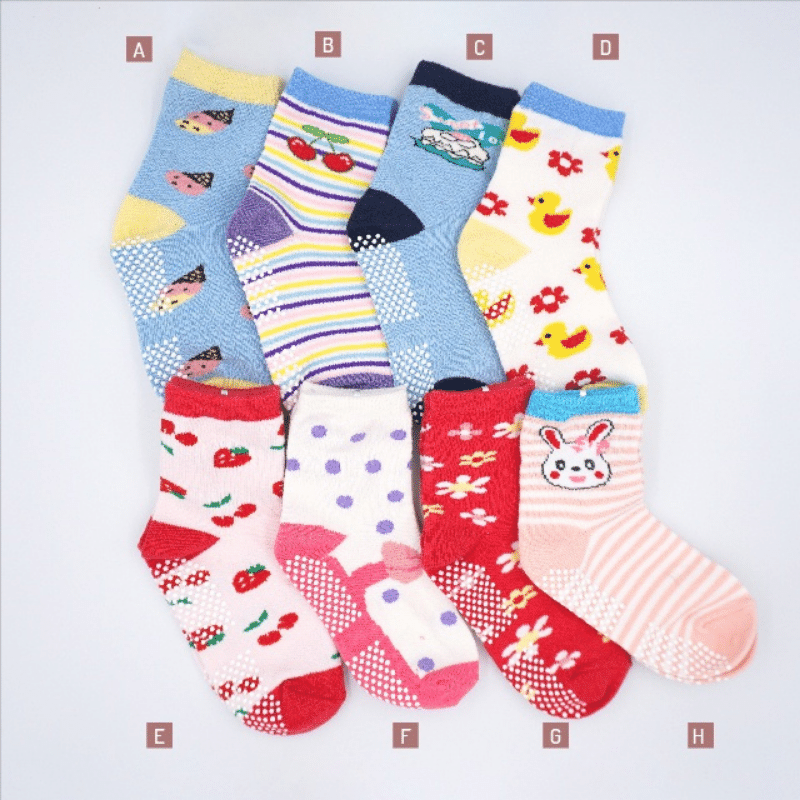 【凱美棉業】MIT台灣製純棉止滑童襪小童 (4-7歲)  水果動物款 