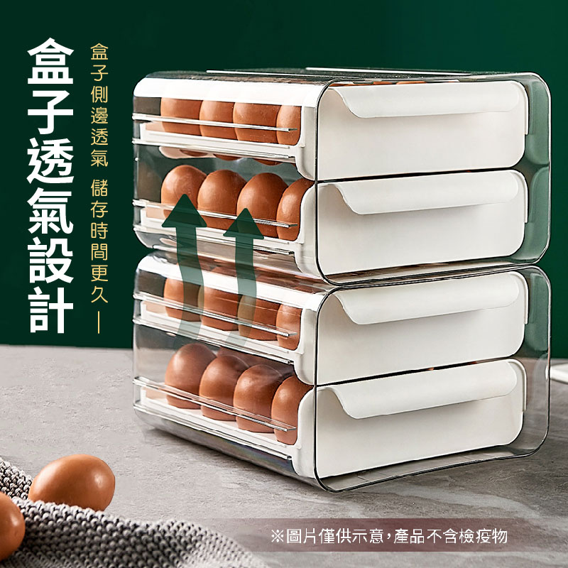 32格可疊加雞蛋收納盒/透明保鮮盒 冰箱收納架 三色可選