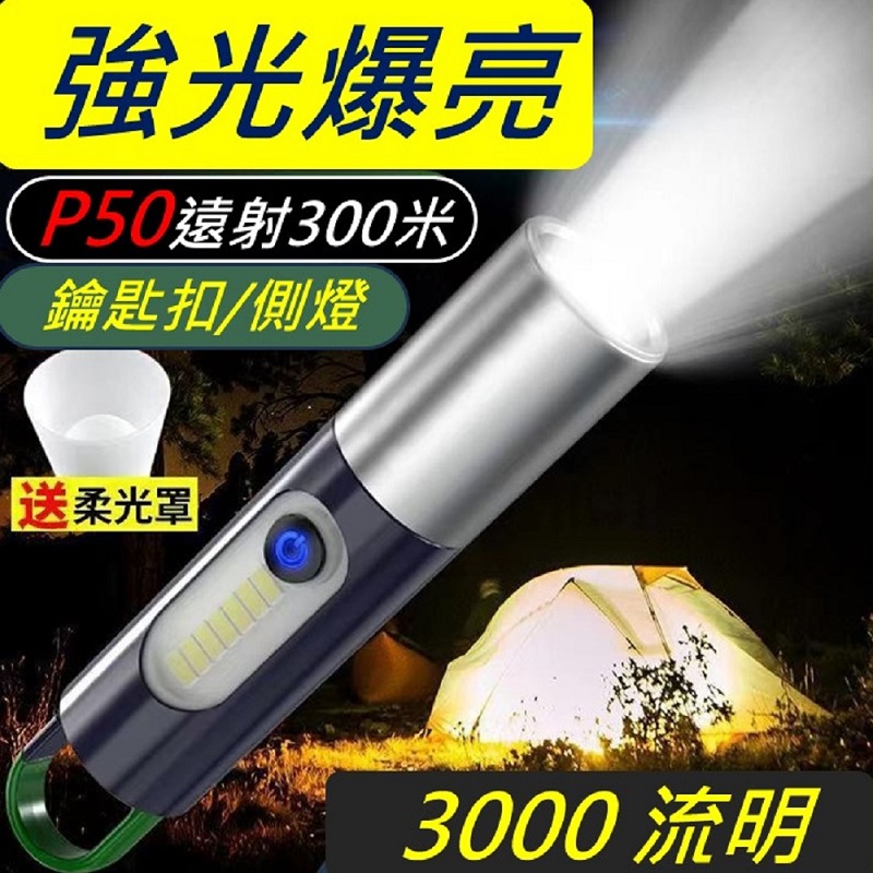 強光P50鑰匙扣手電筒