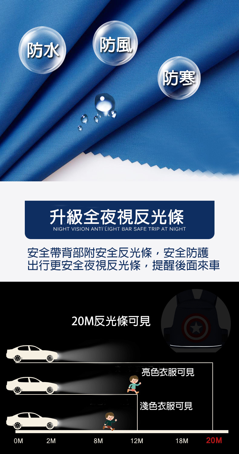 口袋式兒童機車安全帶