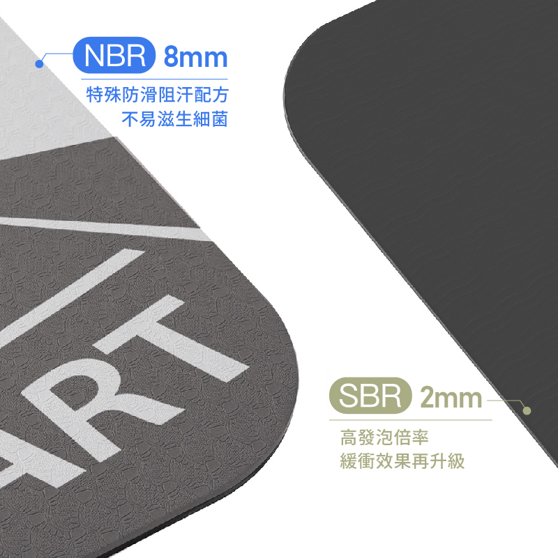 【muva】加厚耐震防滑超慢跑墊10mm 跳繩墊 瑜珈墊 減震墊 運動墊 軟墊