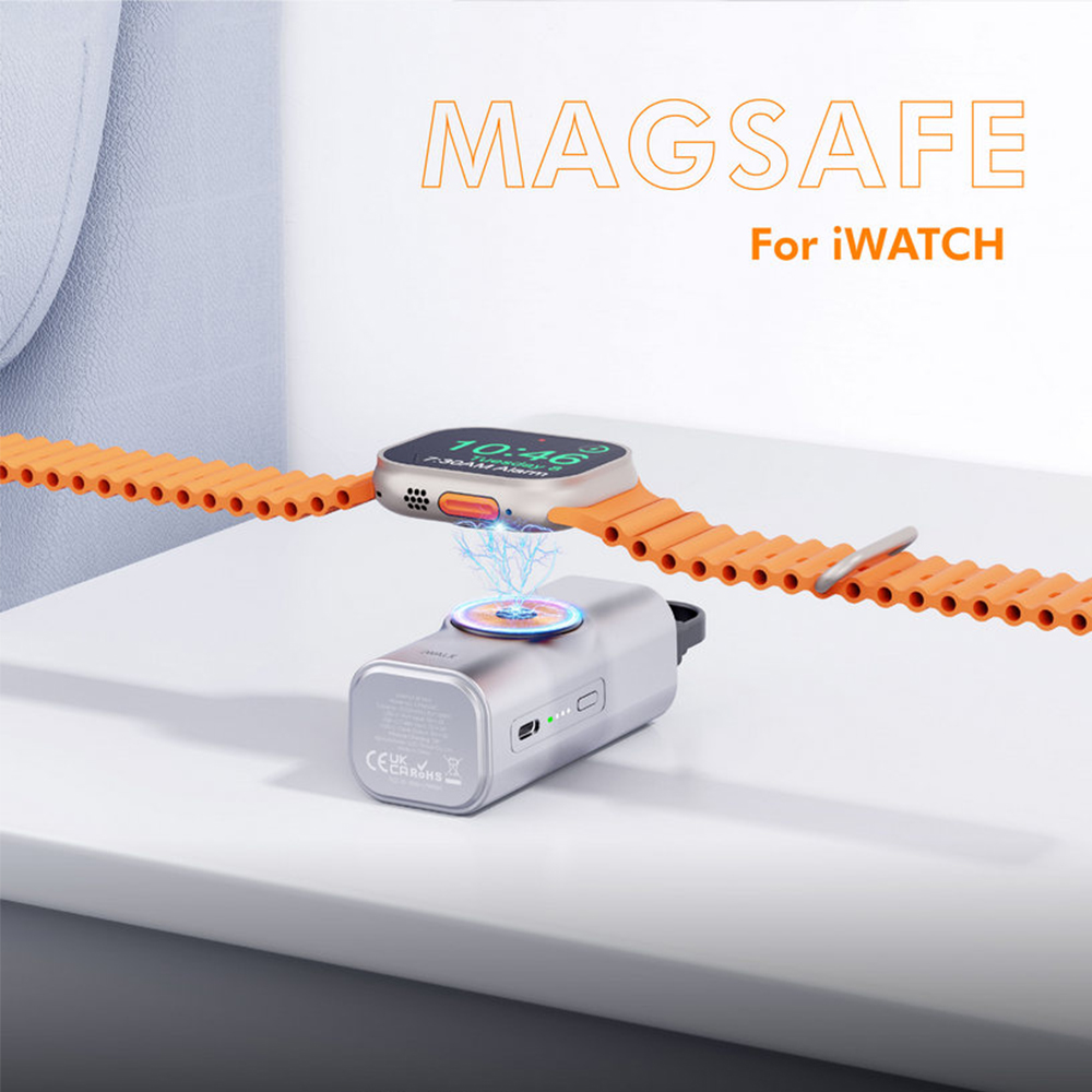 【iWALK】二合一磁吸快充行動電源 LPW004C 手機 手錶 自帶線 支架