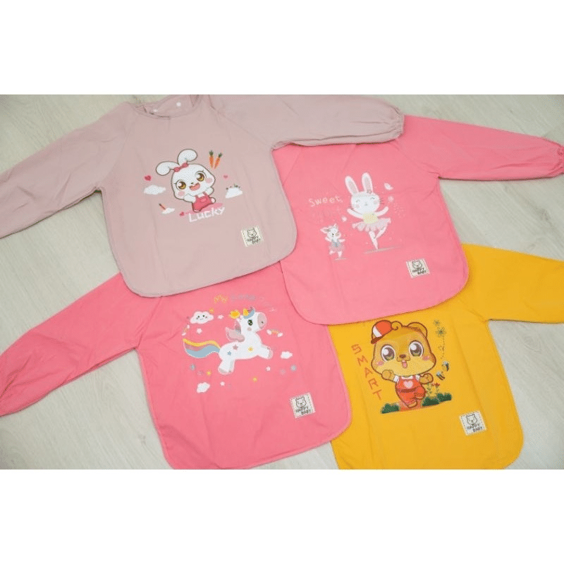 兒童長袖防水圍兜 (畫畫衣) 多款花色 任選