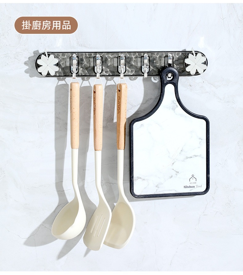 免打孔輕奢旋轉吸盤排勾 無痕 廚房 浴室 收納 衣帽