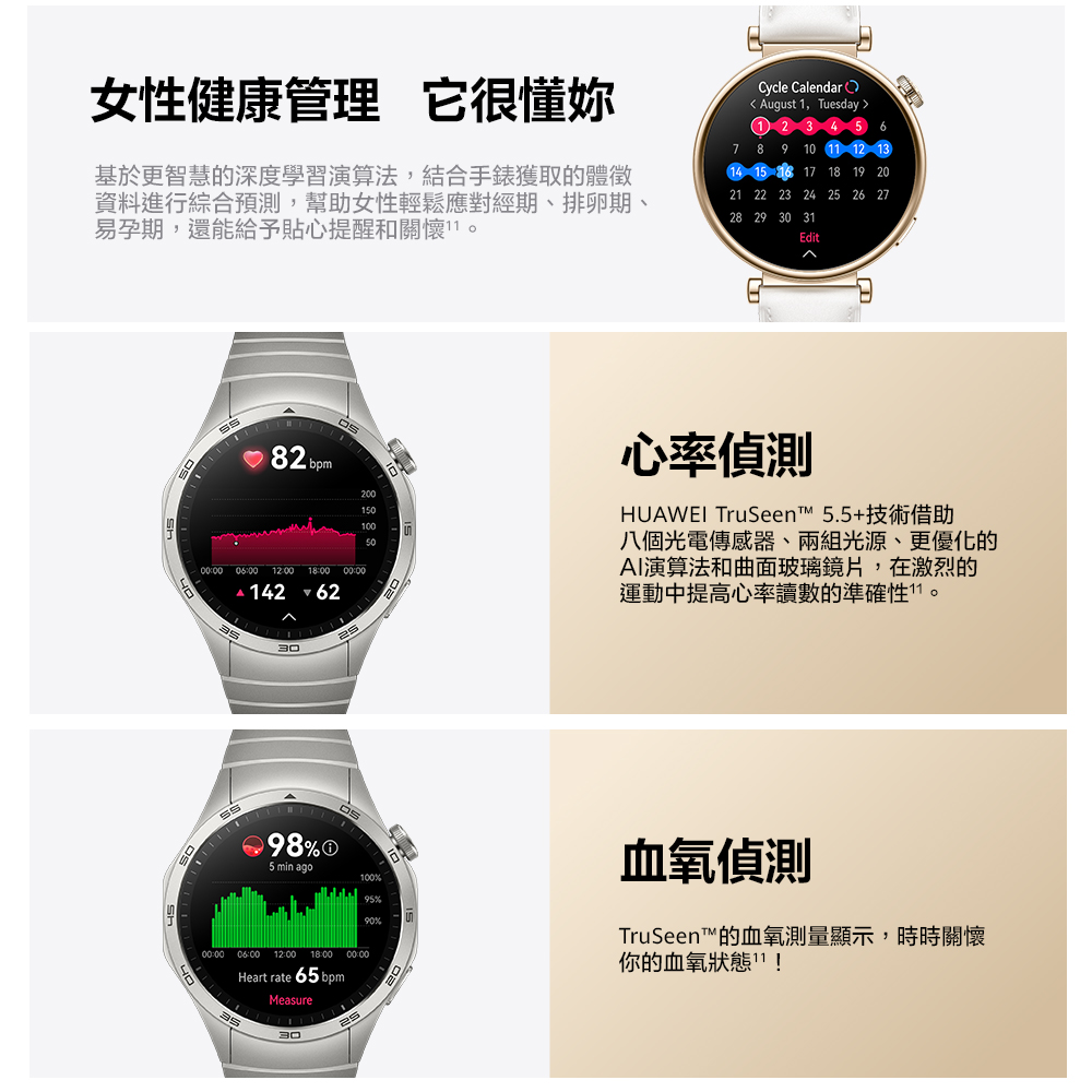 【HUAWEI華為】Watch GT4 41mm健康運動智慧手錶 贈後背包+禮券