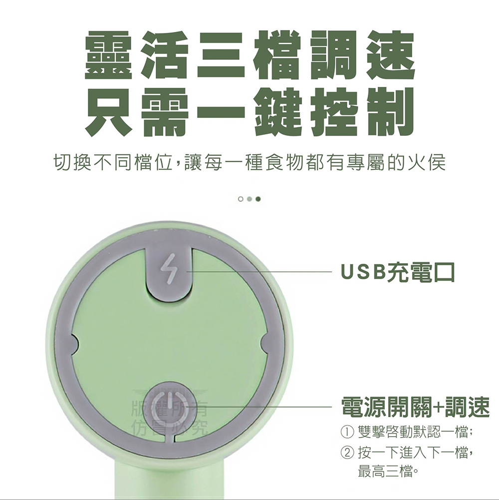       【WK家喻】USB便攜無線自動三合一打蛋器(料理機/切蒜神器/調理