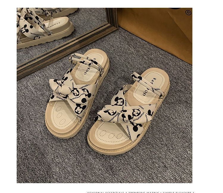 韓系透氣舒適軟底百搭兩穿涼鞋拖鞋 多款可選