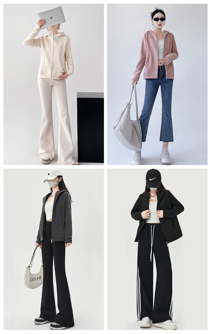 韓系休閒風加厚連帽外套X-2XL(黑／灰／杏／粉) 帽T 厚外套 運動外套 保暖